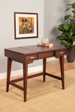 Alpine Furniture Gramcery Bedroom Vanity 1978-19 Walnut Mahogany Solids & Veneer 36 x 22 x 30