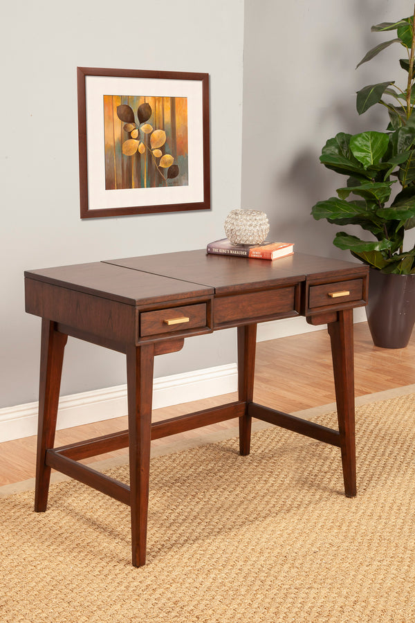 Alpine Furniture Gramcery Bedroom Vanity 1978-19 Walnut Mahogany Solids & Veneer 36 x 22 x 30