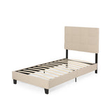 Eveleth Contemporary Upholstered Twin Bed Platform