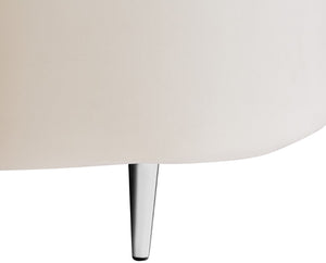 Vivacious Velvet / Engineered Wood / Metal / Foam Contemporary Cream Velvet 3pc. Sectional (3 Boxes) - 169" W x 60" D x 30.5" H