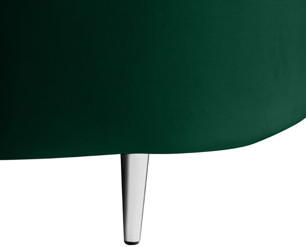 Vivacious Velvet / Engineered Wood / Metal / Foam Contemporary Green Velvet 3pc. Sectional (3 Boxes) - 169" W x 60" D x 30.5" H