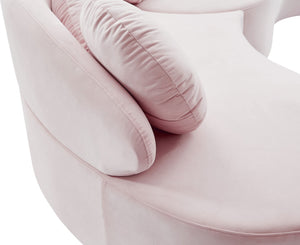 Vivacious Velvet / Engineered Wood / Metal / Foam Contemporary Pink Velvet 3pc. Sectional (3 Boxes) - 169" W x 60" D x 30.5" H