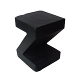 Max Outdoor Light-Weight Concrete Accent Table, Black Noble House