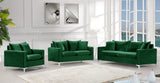 Naomi Velvet / Engineered Wood / Metal / Foam Contemporary Green Velvet Loveseat - 58" W x 33.5" D x 33" H