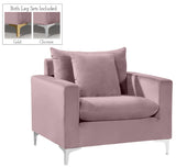 Naomi Velvet / Engineered Wood / Metal / Foam Contemporary Pink Velvet Chair - 36" W x 33.5" D x 33" H