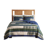 Spruce Hill Lodge/Cabin 100% Cotton Percale Printed Pieced Quilt Mini Set in Green