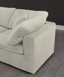 Cozy Velvet / Fiber / Engineered Wood Contemporary Cream Velvet Cloud-Like Comfort Modular Sofa - 158" W x 40" D x 32" H