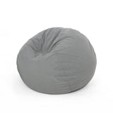 Noble House Rothrock Indoor Water Resistant 4.5' Bean Bag, Charcoal