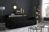 Naya Velvet / Engineered Wood / Metal / Foam Contemporary Black Velvet Sofa - 93.5" W x 35.5" D x 28.5" H