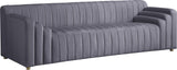 Naya Velvet / Engineered Wood / Metal / Foam Contemporary Grey Velvet Sofa - 93.5" W x 35.5" D x 28.5" H