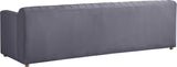 Naya Velvet / Engineered Wood / Metal / Foam Contemporary Grey Velvet Sofa - 93.5" W x 35.5" D x 28.5" H