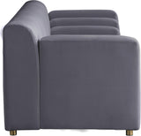 Naya Velvet / Engineered Wood / Metal / Foam Contemporary Grey Velvet Sofa - 93.5" W x 35.5" D x 28.5" H