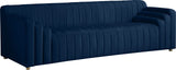 Naya Velvet / Engineered Wood / Metal / Foam Contemporary Navy Velvet Sofa - 93.5" W x 35.5" D x 28.5" H