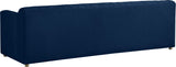 Naya Velvet / Engineered Wood / Metal / Foam Contemporary Navy Velvet Sofa - 93.5" W x 35.5" D x 28.5" H