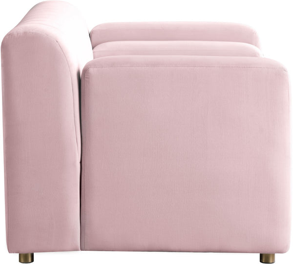 Naya Velvet / Engineered Wood / Metal / Foam Contemporary Pink Velvet Chair - 51.5" W x 35.5" D x 28.5" H