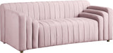 Naya Velvet / Engineered Wood / Metal / Foam Contemporary Pink Velvet Loveseat - 72.5" W x 35.5" D x 28.5" H