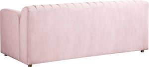 Naya Velvet / Engineered Wood / Metal / Foam Contemporary Pink Velvet Loveseat - 72.5" W x 35.5" D x 28.5" H