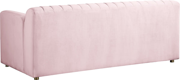 Naya Velvet / Engineered Wood / Metal / Foam Contemporary Pink Velvet Loveseat - 72.5" W x 35.5" D x 28.5" H