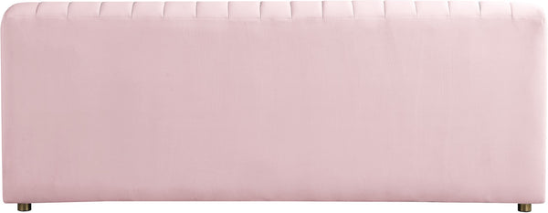 Naya Velvet / Engineered Wood / Metal / Foam Contemporary Pink Velvet Loveseat - 72.5" W x 35.5" D x 28.5" H