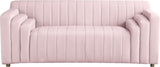 Naya Velvet / Engineered Wood / Metal / Foam Contemporary Pink Velvet Loveseat - 72.5" W x 35.5" D x 28.5" H