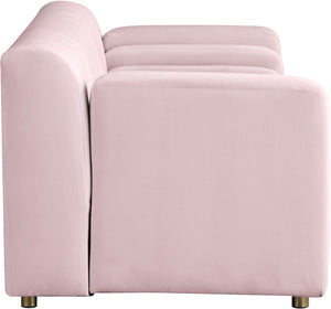 Naya Velvet / Engineered Wood / Metal / Foam Contemporary Pink Velvet Loveseat - 72.5" W x 35.5" D x 28.5" H