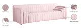 Naya Velvet / Engineered Wood / Metal / Foam Contemporary Pink Velvet Sofa - 93.5" W x 35.5" D x 28.5" H