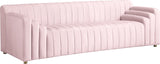 Naya Velvet / Engineered Wood / Metal / Foam Contemporary Pink Velvet Sofa - 93.5" W x 35.5" D x 28.5" H