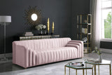 Naya Velvet / Engineered Wood / Metal / Foam Contemporary Pink Velvet Sofa - 93.5" W x 35.5" D x 28.5" H