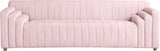 Naya Velvet / Engineered Wood / Metal / Foam Contemporary Pink Velvet Sofa - 93.5" W x 35.5" D x 28.5" H