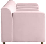 Naya Velvet / Engineered Wood / Metal / Foam Contemporary Pink Velvet Sofa - 93.5" W x 35.5" D x 28.5" H