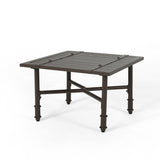 Vienne Outdoor Aluminum Side Table, Brown