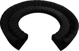 Infinity Velvet / Engineered Wood / Foam Contemporary Black Velvet 11pc. Modular Sectional - 183" W x 171" D x 33" H