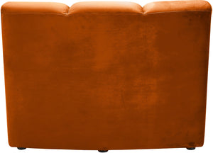 Infinity Velvet / Engineered Wood Contemporary Cognac Velvet Modular Chair - 43" W x 36" D x 33" H