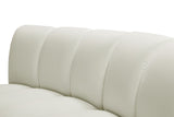 Infinity Velvet / Engineered Wood / Foam Contemporary Cream Velvet 11pc. Modular Sectional - 183" W x 171" D x 33" H