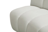 Infinity Velvet / Engineered Wood Contemporary Cream Velvet 3pc. Modular Sectional - 119" W x 48" D x 33" H