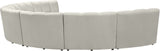 Infinity Velvet / Engineered Wood / Foam Contemporary Cream Velvet 7pc. Modular Sectional - 183" W x 104" D x 33" H