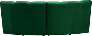 Infinity Velvet / Engineered Wood Contemporary Green Velvet 2pc. Modular Sectional - 83" W x 41" D x 33" H