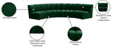 Infinity Velvet / Engineered Wood Contemporary Green Velvet 4pc. Modular Sectional - 148" W x 59" D x 33" H