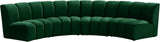 Infinity Velvet / Engineered Wood Contemporary Green Velvet 4pc. Modular Sectional - 148" W x 59" D x 33" H