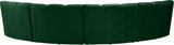 Infinity Velvet / Engineered Wood Contemporary Green Velvet 4pc. Modular Sectional - 148" W x 59" D x 33" H