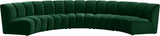 Infinity Velvet / Engineered Wood Contemporary Green Velvet 5pc. Modular Sectional - 167" W x 71" D x 33" H