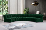 Infinity Velvet / Engineered Wood Contemporary Green Velvet 5pc. Modular Sectional - 167" W x 71" D x 33" H