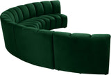 Infinity Velvet / Engineered Wood Contemporary Green Velvet 5pc. Modular Sectional - 167" W x 71" D x 33" H