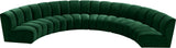 Infinity Velvet / Engineered Wood Contemporary Green Velvet 6pc. Modular Sectional - 174" W x 85" D x 33" H