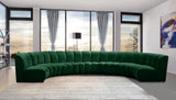 Infinity Velvet / Engineered Wood / Foam Contemporary Green Velvet 7pc. Modular Sectional - 183" W x 104" D x 33" H