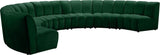 Infinity Velvet / Engineered Wood / Foam Contemporary Green Velvet 7pc. Modular Sectional - 183" W x 104" D x 33" H