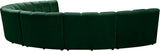 Infinity Velvet / Engineered Wood / Foam Contemporary Green Velvet 7pc. Modular Sectional - 183" W x 104" D x 33" H