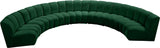 Infinity Velvet / Engineered Wood / Foam Contemporary Green Velvet 7pc. Modular Sectional - 183" W x 104" D x 33" H