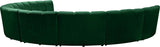 Infinity Velvet / Engineered Wood / Foam Contemporary Green Velvet 8pc. Modular Sectional - 183" W x 124" D x 33" H