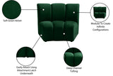 Infinity Velvet / Engineered Wood Contemporary Green Velvet Modular Chair - 43" W x 36" D x 33" H